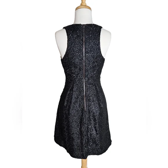 Anthro Leifsdottir Lingonberry Black Floral Lace Dress Size 2 - Picture 9 of 14